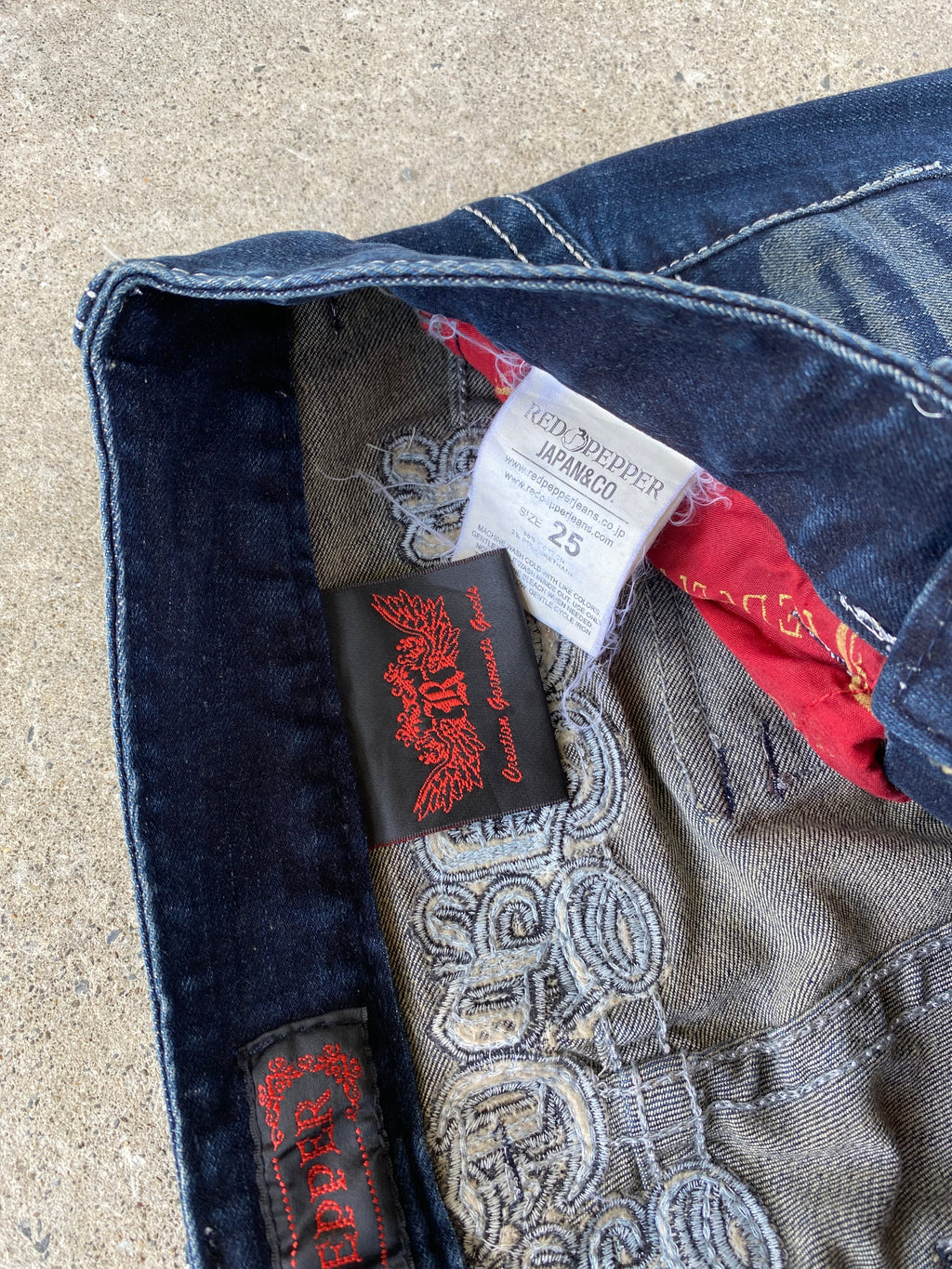 siiick red pepper jeans-25”