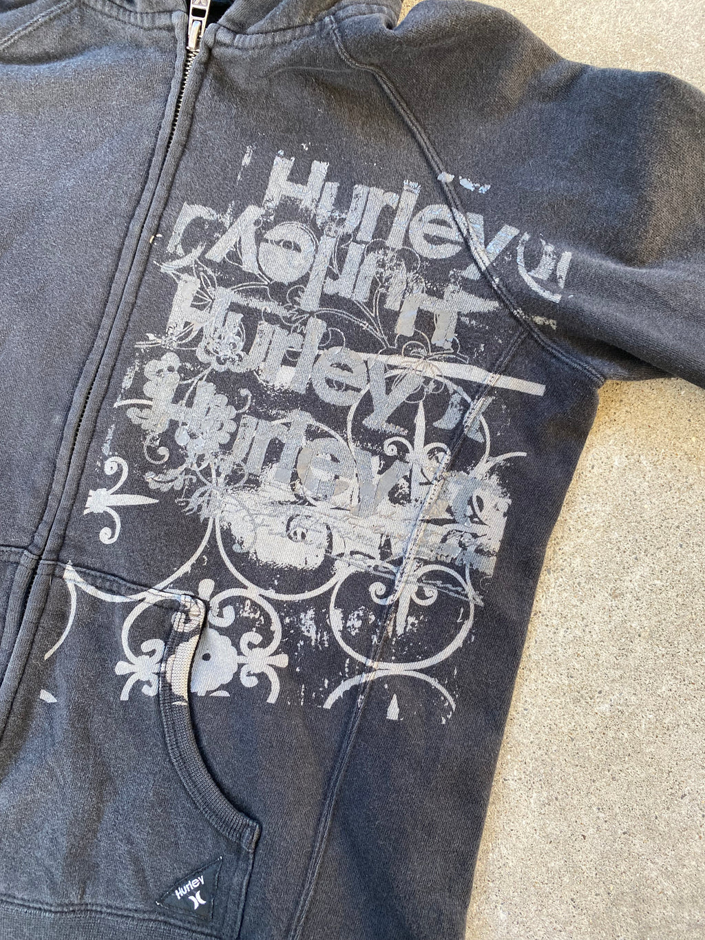 womens hurley zip-Xs”