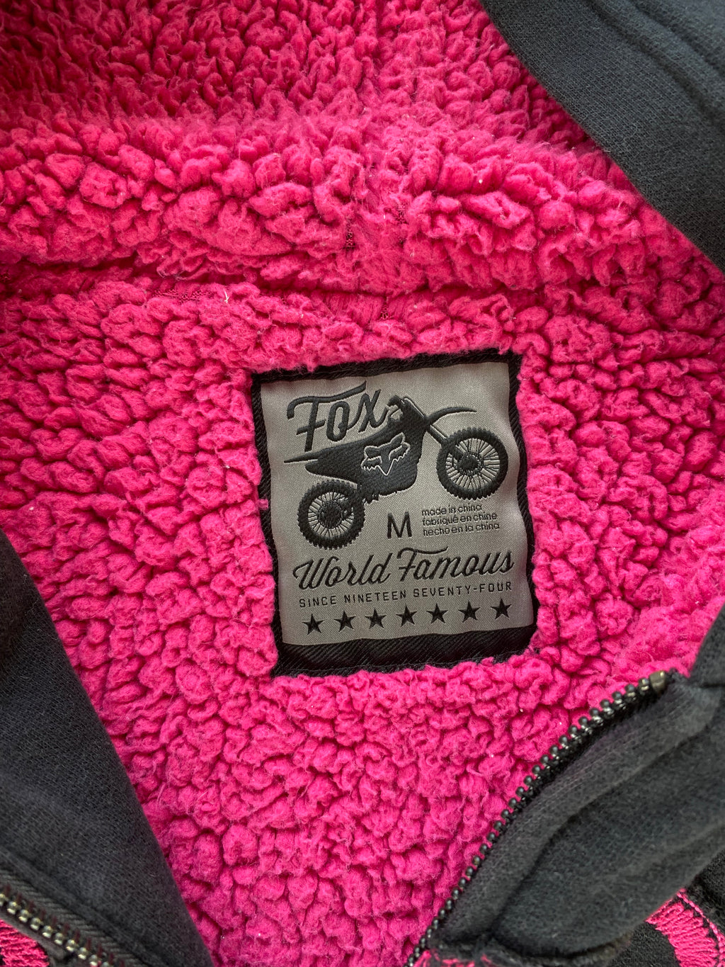 fox zip hoodie “M womens