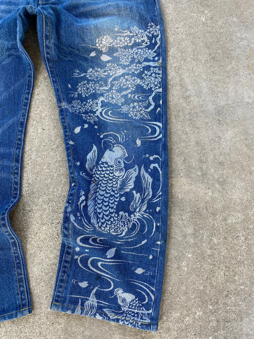 koi fish jeans “36
